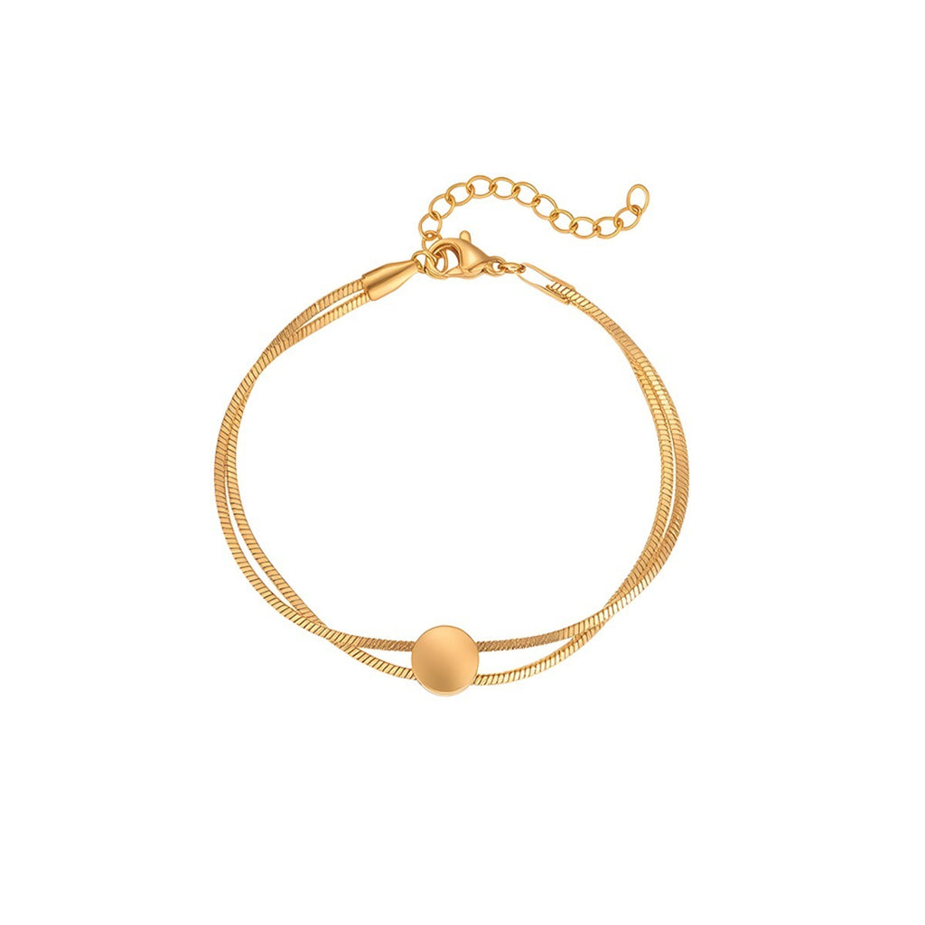 Bracelet chaîne serpent en acier titane doré 18K – Design minimaliste et inaltérable