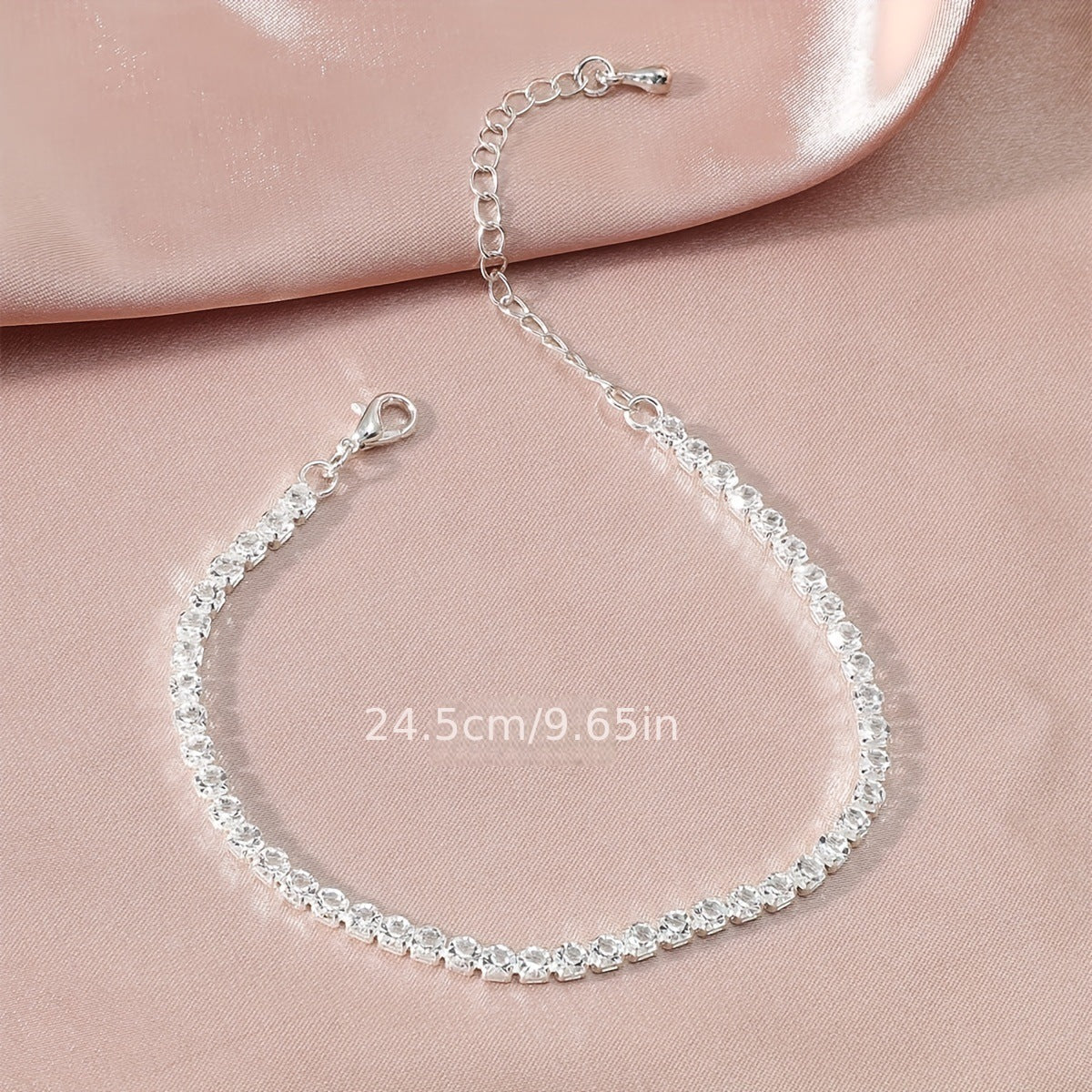 Classic Style Thin Shiny Elastic String Anklet For Women