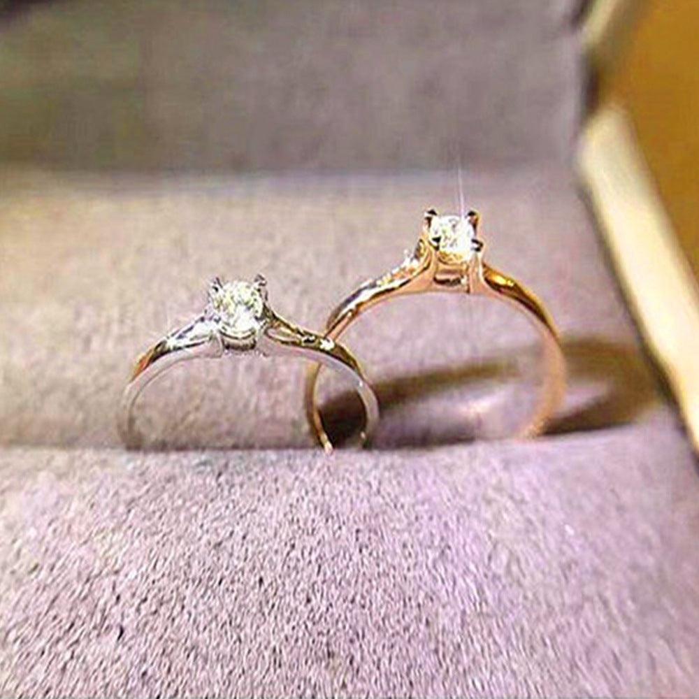 Bague femme minimaliste en zircon