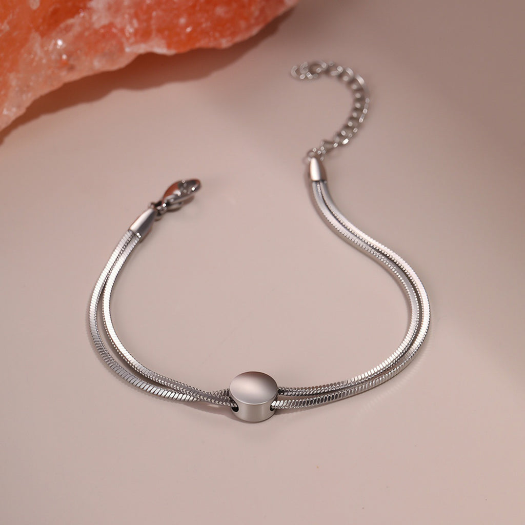 Bracelet chaîne serpent en acier titane doré 18K – Design minimaliste et inaltérable