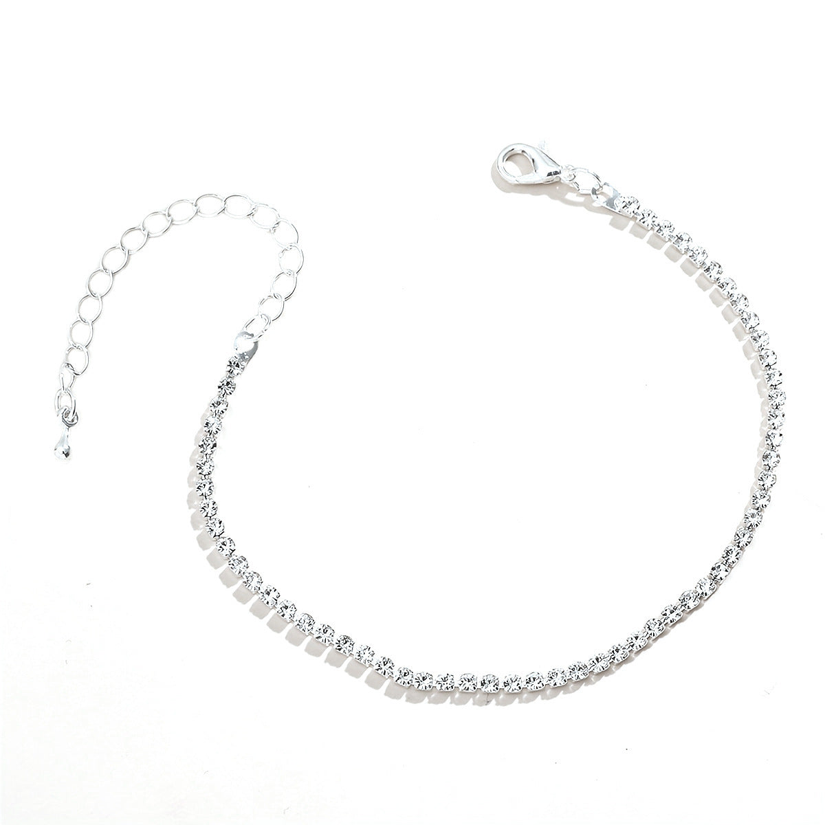 Classic Style Thin Shiny Elastic String Anklet For Women