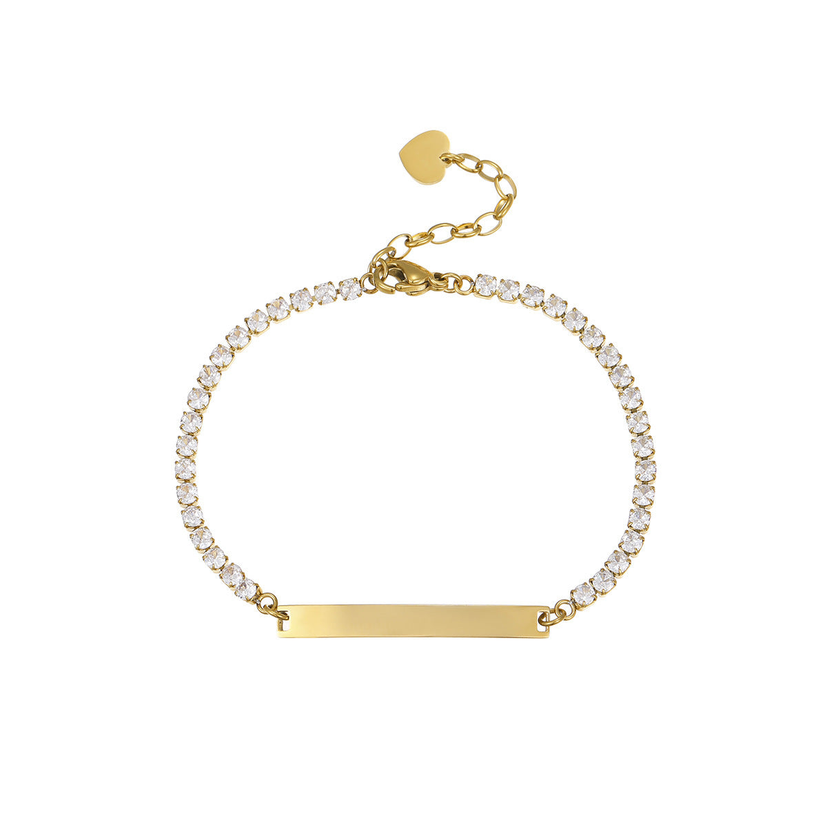 Bracelet gravé orné de diamants